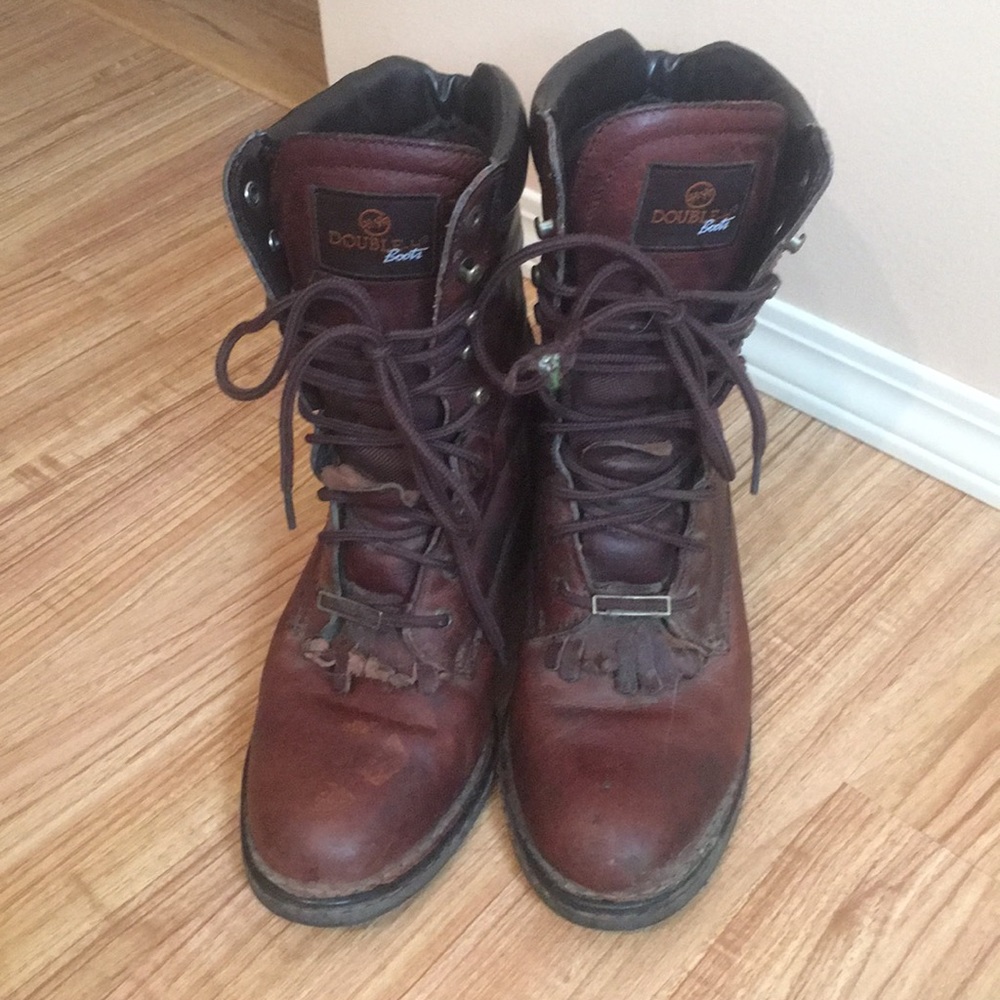 Brown Leather lace up Helly Hanson boots 9.5